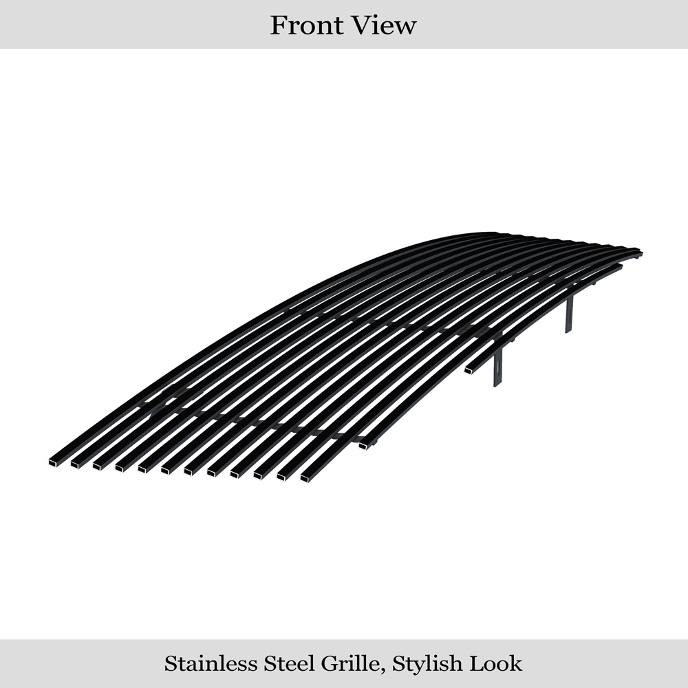 2005-2008 Nissan Frontier /2005-2007 Nissan Pathfinder Main Upper Black Stainless Steel Billet Grille