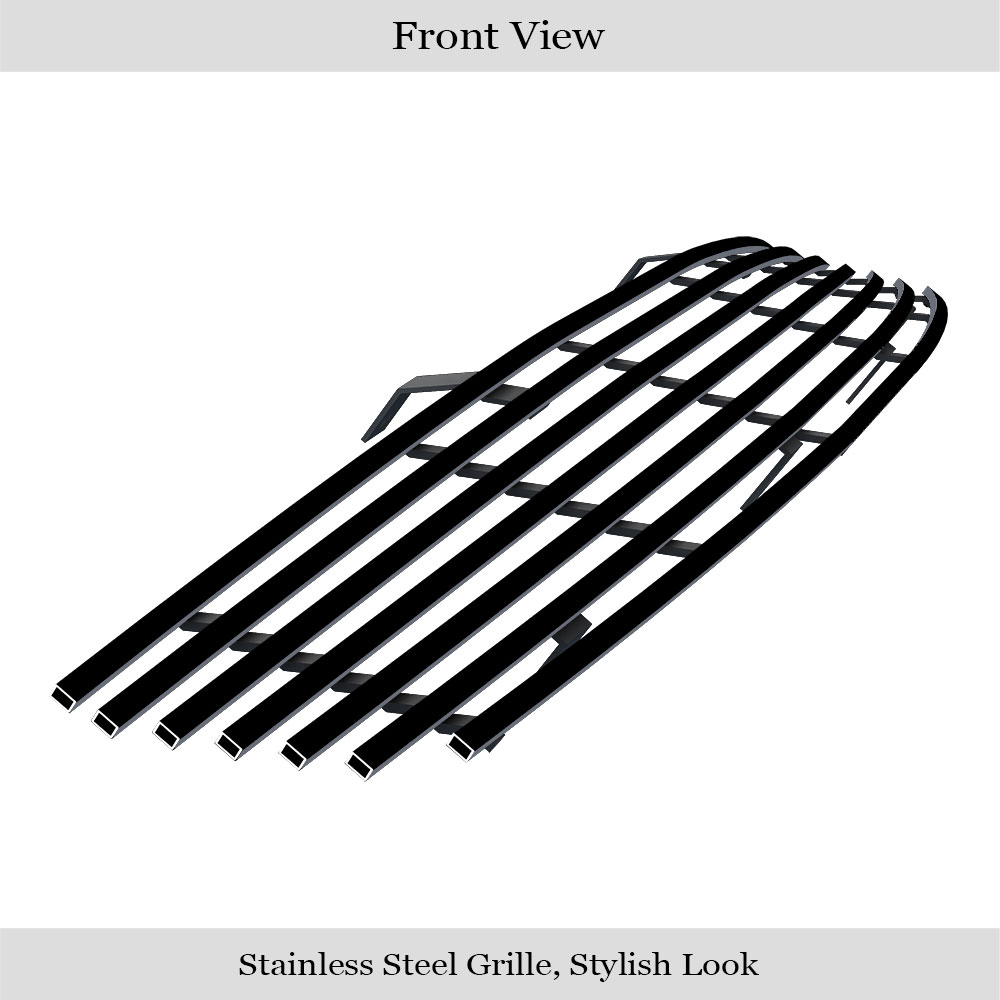 2003-2004 Infiniti G35 Sedan Main Upper Black Stainless Steel Billet Grille
