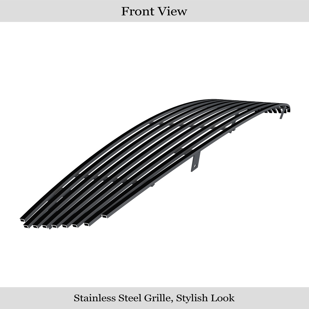 2003-2007 Infiniti G35  Coupe Main Upper Black Stainless Steel Billet Grille