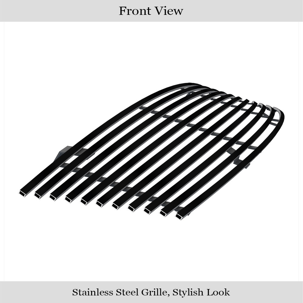 2005-2007 Infiniti M35 Sedan Main Upper Black Stainless Steel Billet Grille