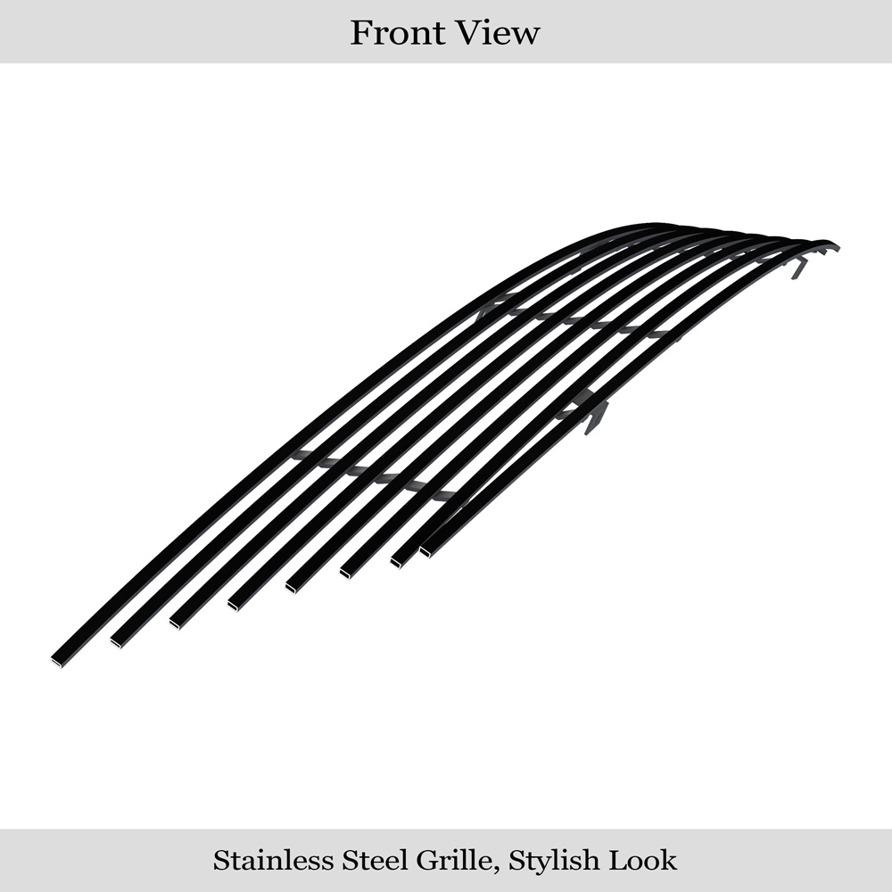 2007-2011 Nissan Versa Main Upper Black Stainless Steel Billet Grille