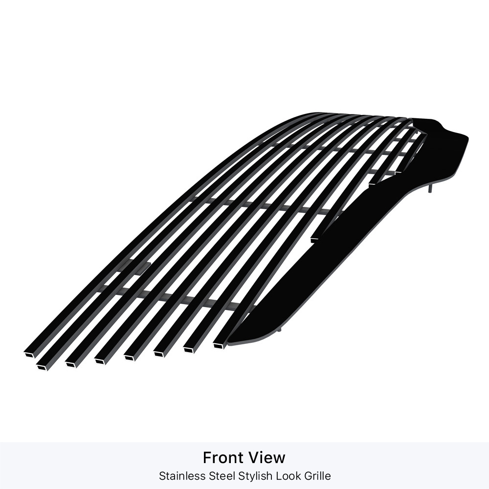 2007-2009 Nissan Altima Sedan Main Upper Black Stainless Steel Billet Grille