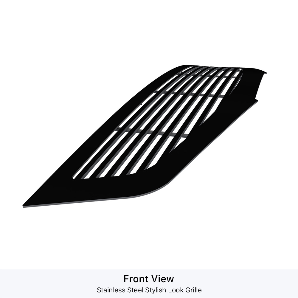 2007-2009 Nissan Altima Coupe Main Upper Black Stainless Steel Billet Grille