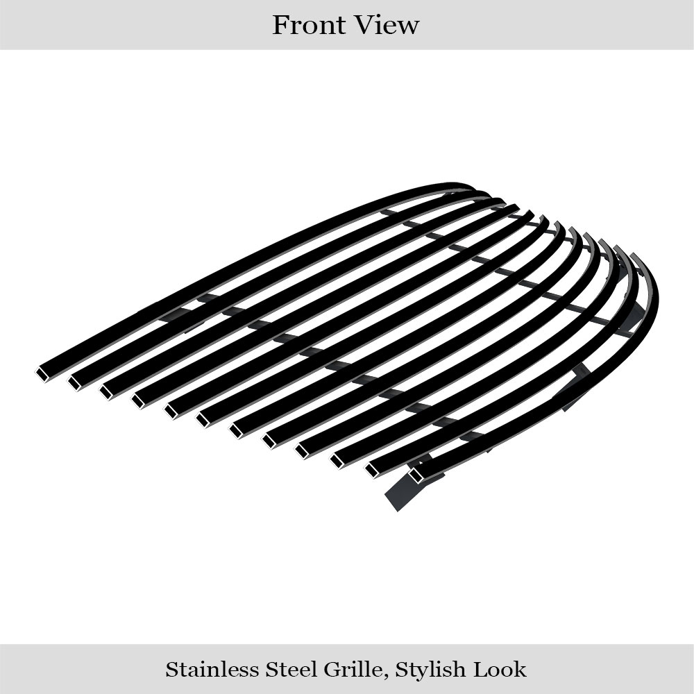 2008-2010 Infiniti M35 /2008-2010 Infiniti M45 Main Upper Black Stainless Steel Billet Grille