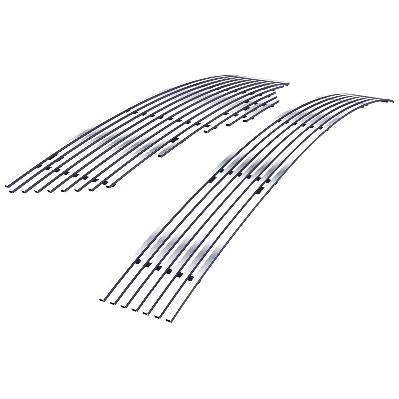 2007-2009 Nissan Altima Sedan Main Upper + Lower Bumper Stainless Steel Billet Grille