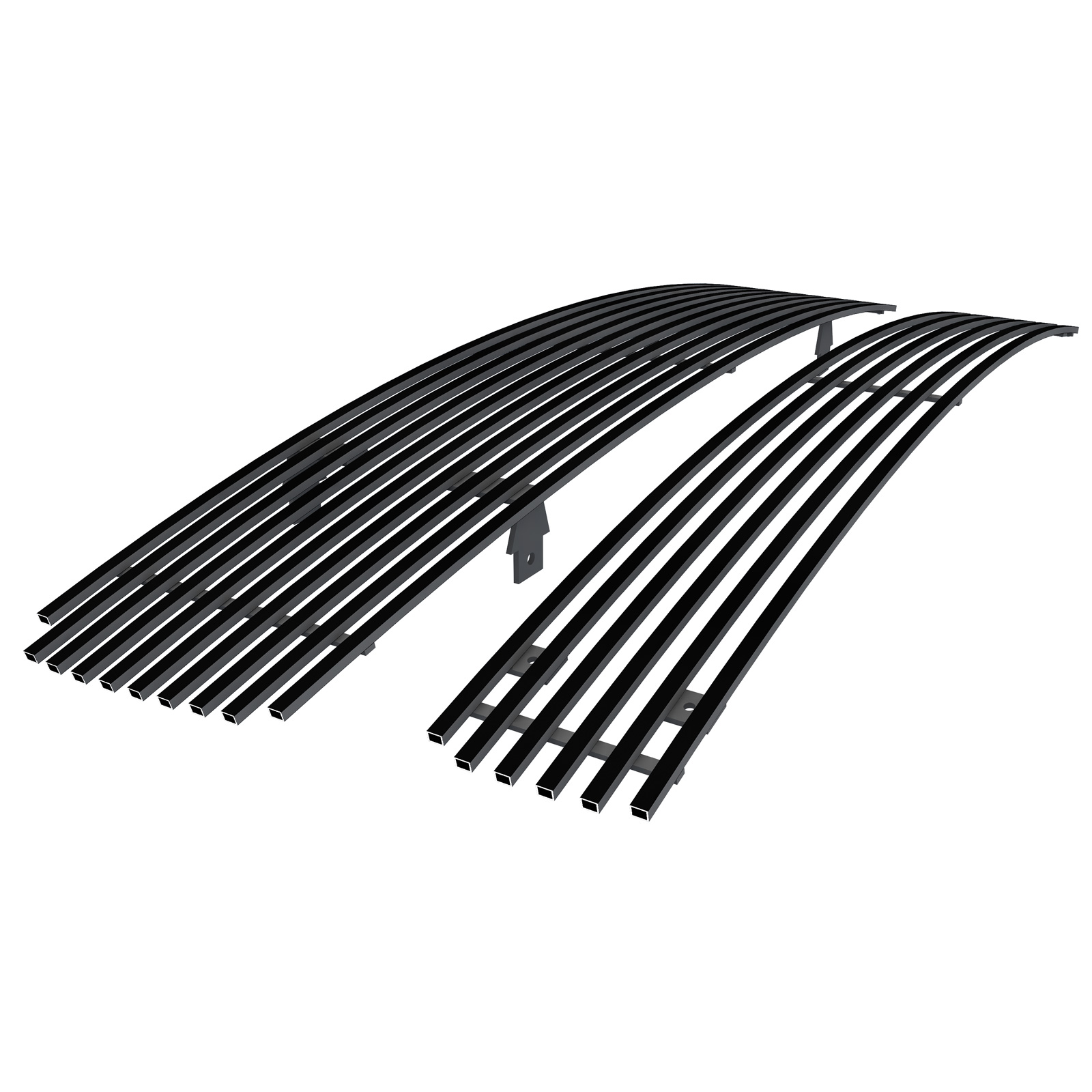 2009-2014 Nissan Maxima Main Upper + Lower Bumper Black Stainless Steel Billet Grille