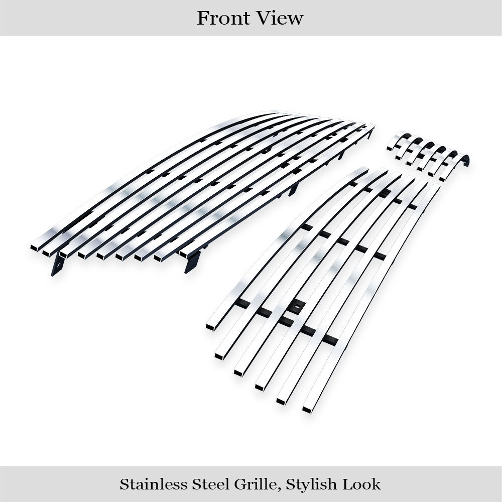 2005-2006 Infiniti G35 Main Upper + Lower Bumper Stainless Steel Billet Grille
