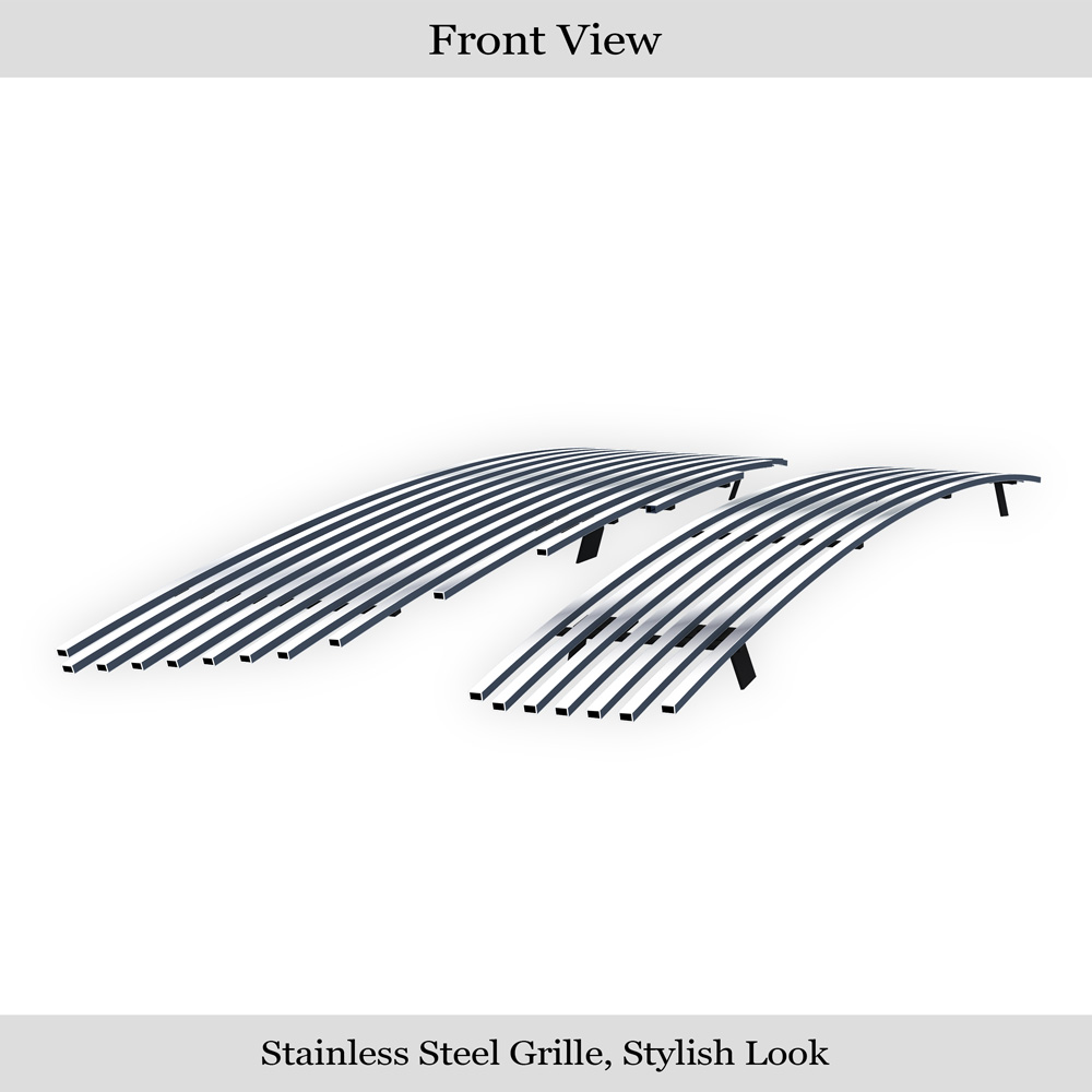 2007-2008 Nissan Maxima Main Upper + Lower Bumper Stainless Steel Billet Grille