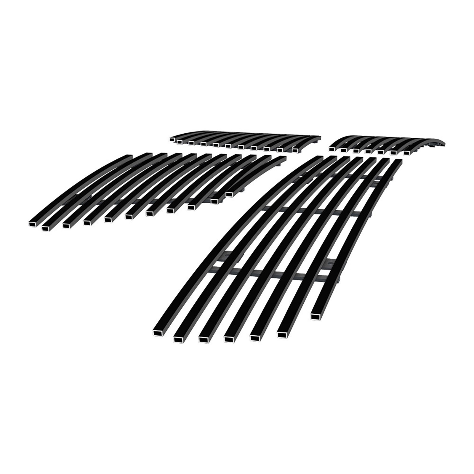 2008-2009 Pontiac G8 Not For GXP Model Main Upper + Lower Bumper Black Stainless Steel Billet Grille
