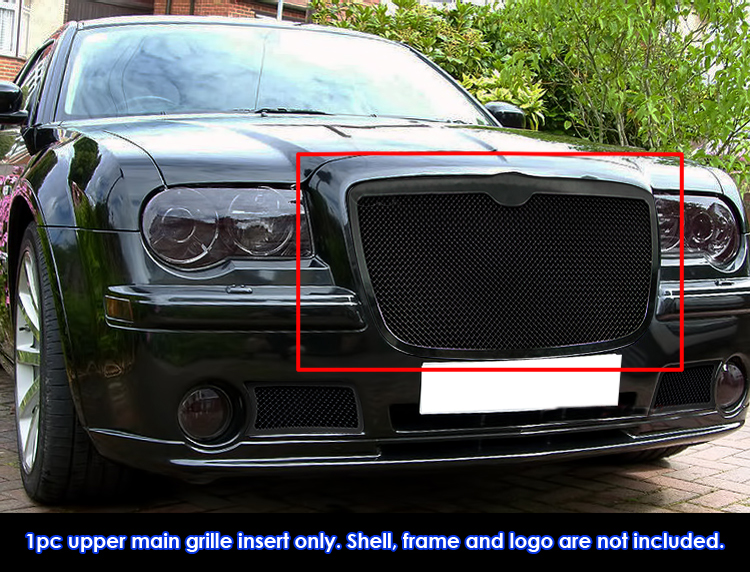 2005-2010 Chrysler 300 /2005-2010 Chrysler 300C Main Upper Black Wire Mesh Grille