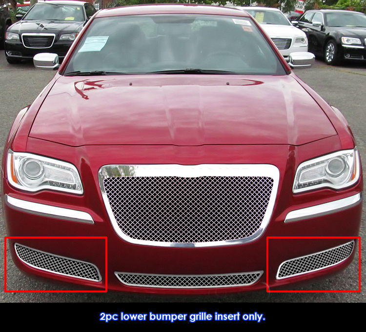 2011-2014 Chrysler 300C Without Adaptive Cruise Control(Not For SRT8 And John Varvatos Limited Edition)/2011-2014 Chrysler 300 Without Adaptive Cruise Control(Not For SRT8 And John Varvatos Limited Edition) Fog Light Cover Wire Mesh Grille