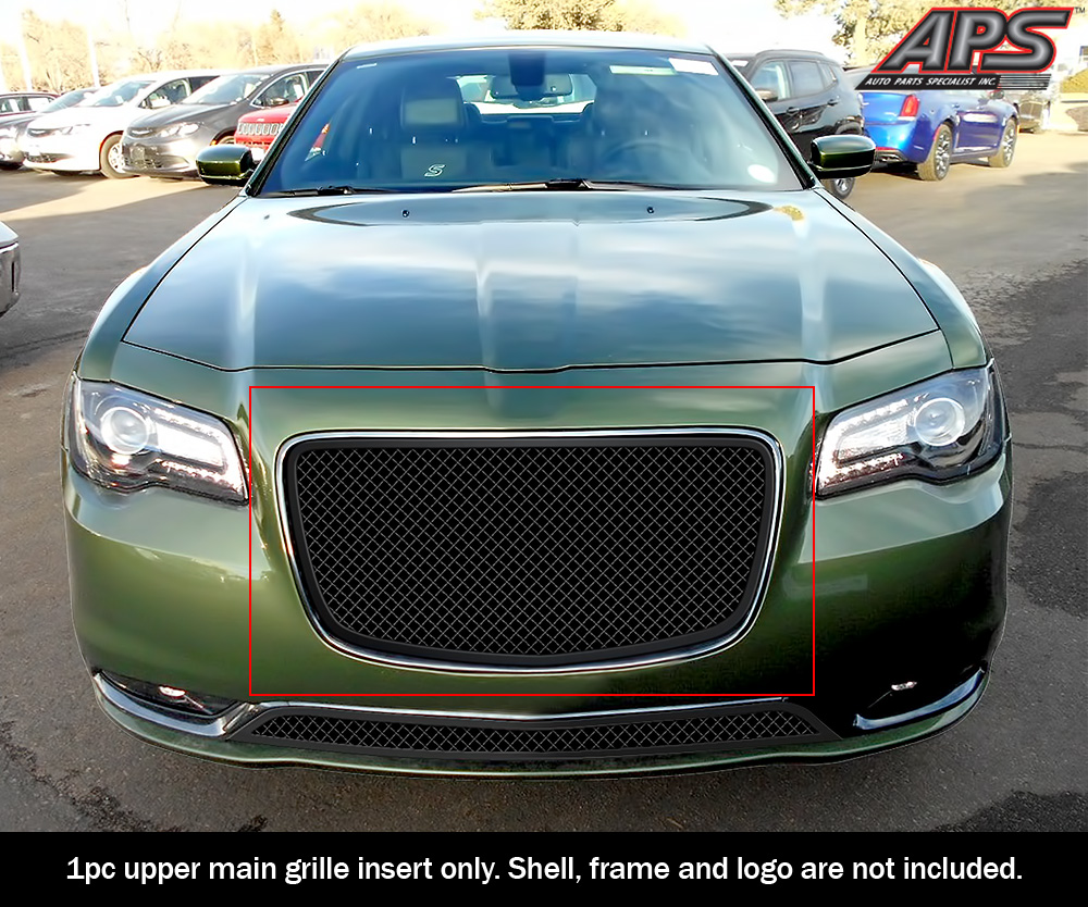 2015-2023 Chrysler 300C/2015-2021 Chrysler 300S Main Upper Black Wire Mesh Grille