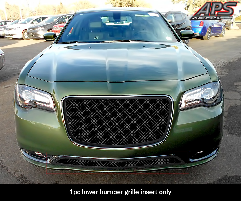 2015-2023 Chrysler 300C/300S Without Adaptive Cruise Control Lower Bumper Black Wire Mesh Grille