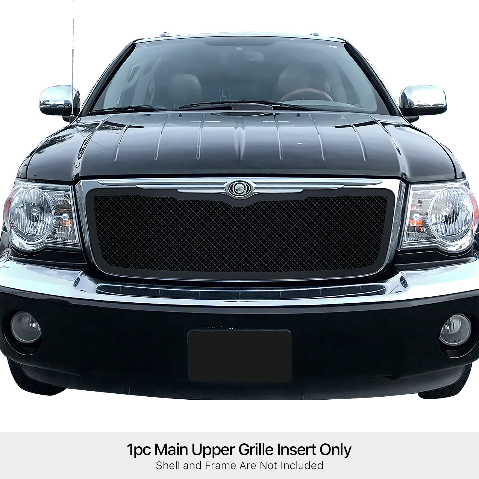 2007-2009 Chrysler Aspen Main Upper Black Wire Mesh Grille