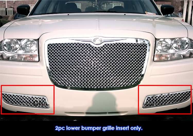 2005-2010 Chrysler 300 (Fog Lights Full Covered) Lower Bumper Wire Mesh Grille