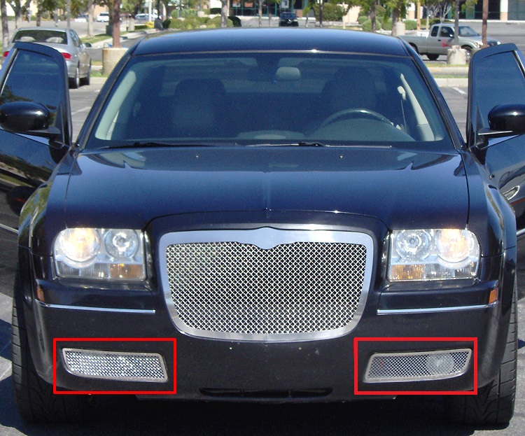 2005-2010 Chrysler 300 (Fog Lights Full Covered) Lower Bumper Wire Mesh Grille