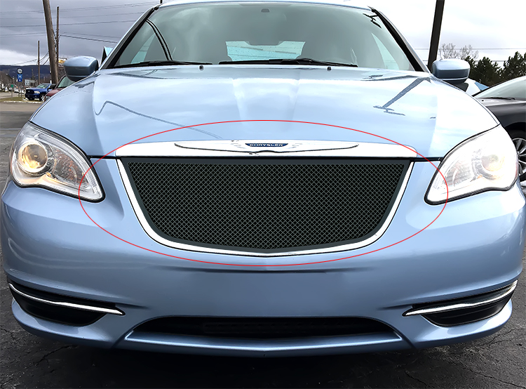 2011-2014 Chrysler 200 Main Upper Black Wire Mesh Grille