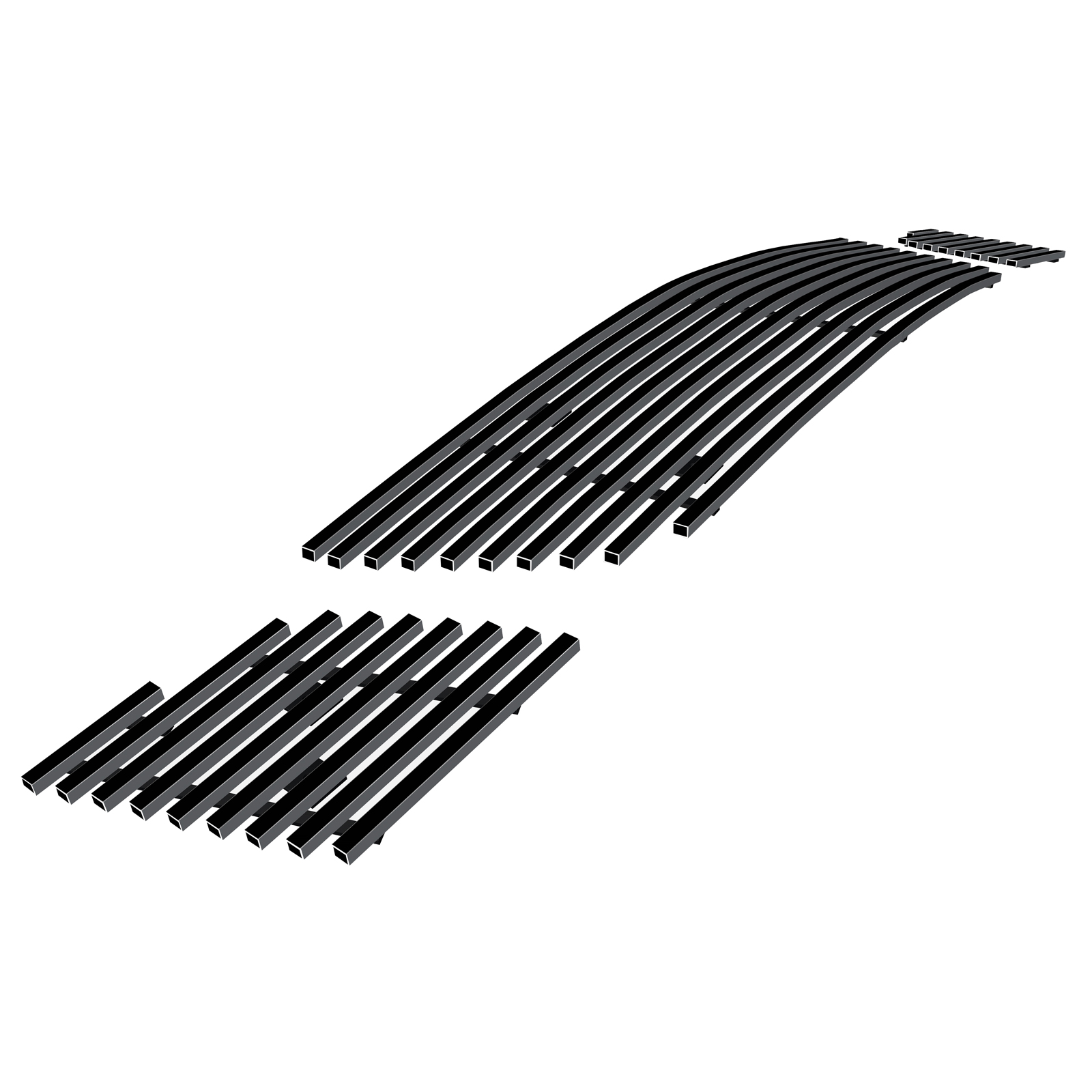 2007-2009 Saturn Sky Red Line Lower Bumper Black Stainless Steel Billet Grille