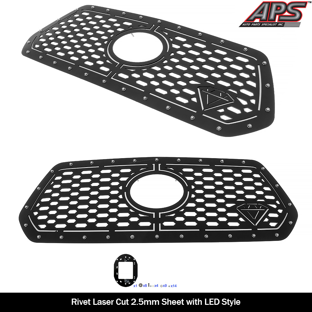 2018-2019 Toyota Tacoma with front sensor TSS Main Upper Sheet Grille