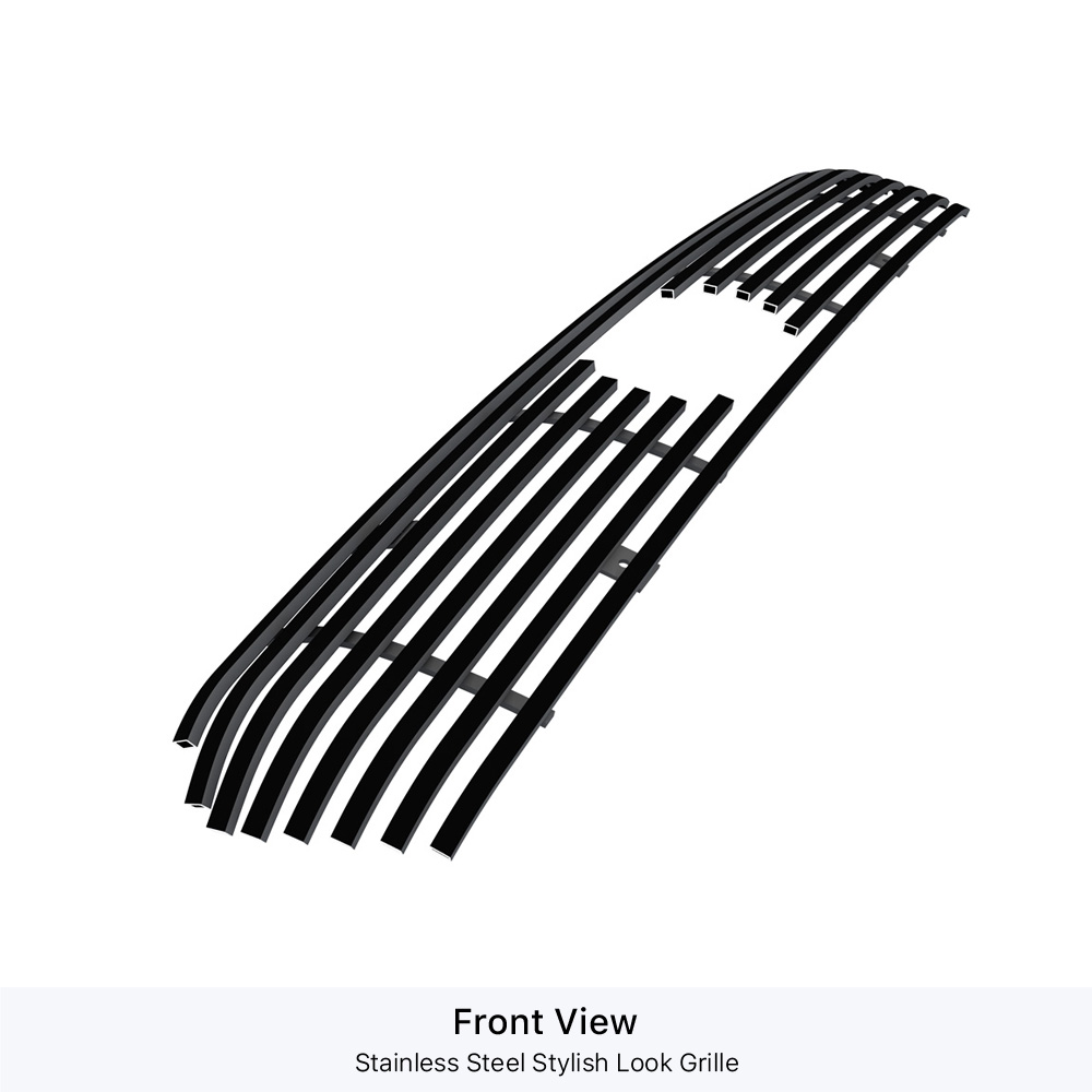 2001-2003 Toyota RAV4 Not For S Model Main Upper Black Stainless Steel Billet Grille