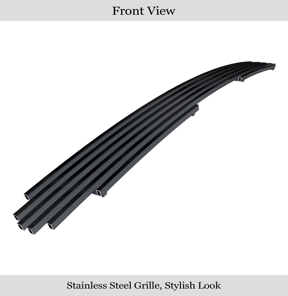 2001-2004 Toyota Tacoma 2WD; Not for Prerunner Lower Bumper Black Stainless Steel Billet Grille