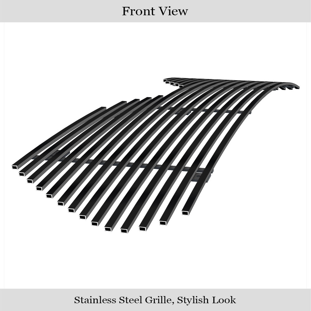 2020-2025 Toyota Highlander Without Camera Main Upper Black Stainless Steel Billet Grille