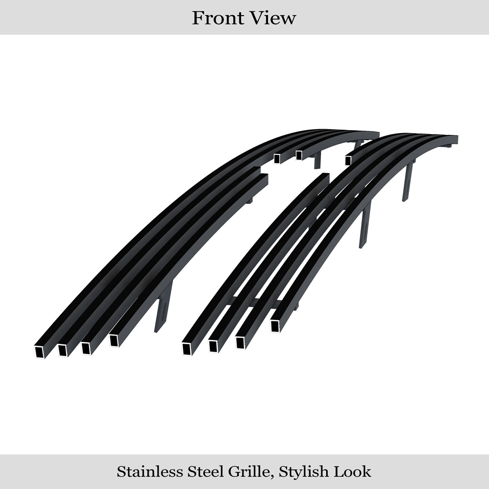 1998-2000 Toyota Tacoma 2WD Not For Prerunner Main Upper Black Stainless Steel Billet Grille