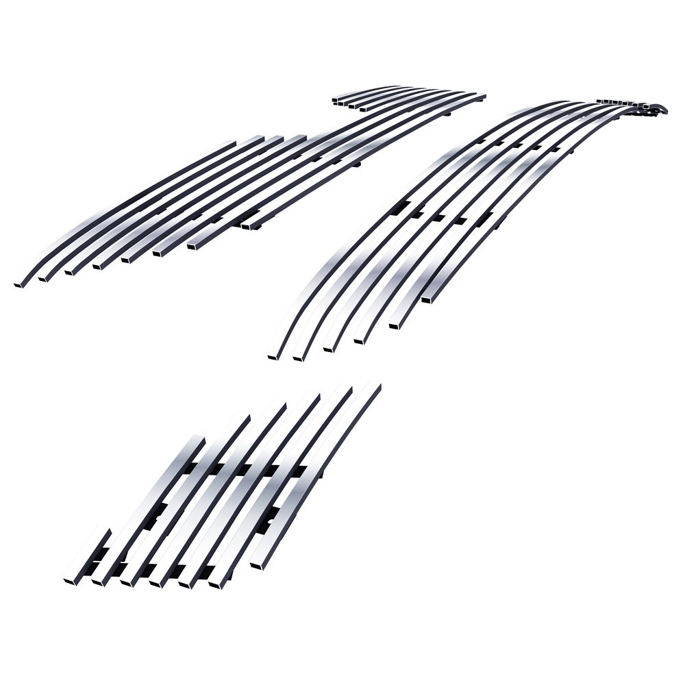 2009-2010 Toyota Corolla Main Upper + Lower Bumper Stainless Steel Billet Grille