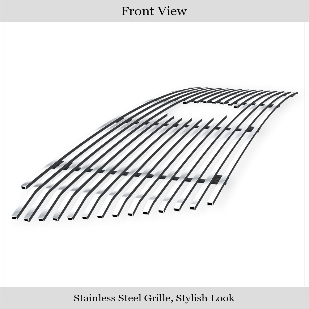 2010-2013 Toyota Tundra 1 PC With Logo Show Main Upper Stainless Steel Billet Grille