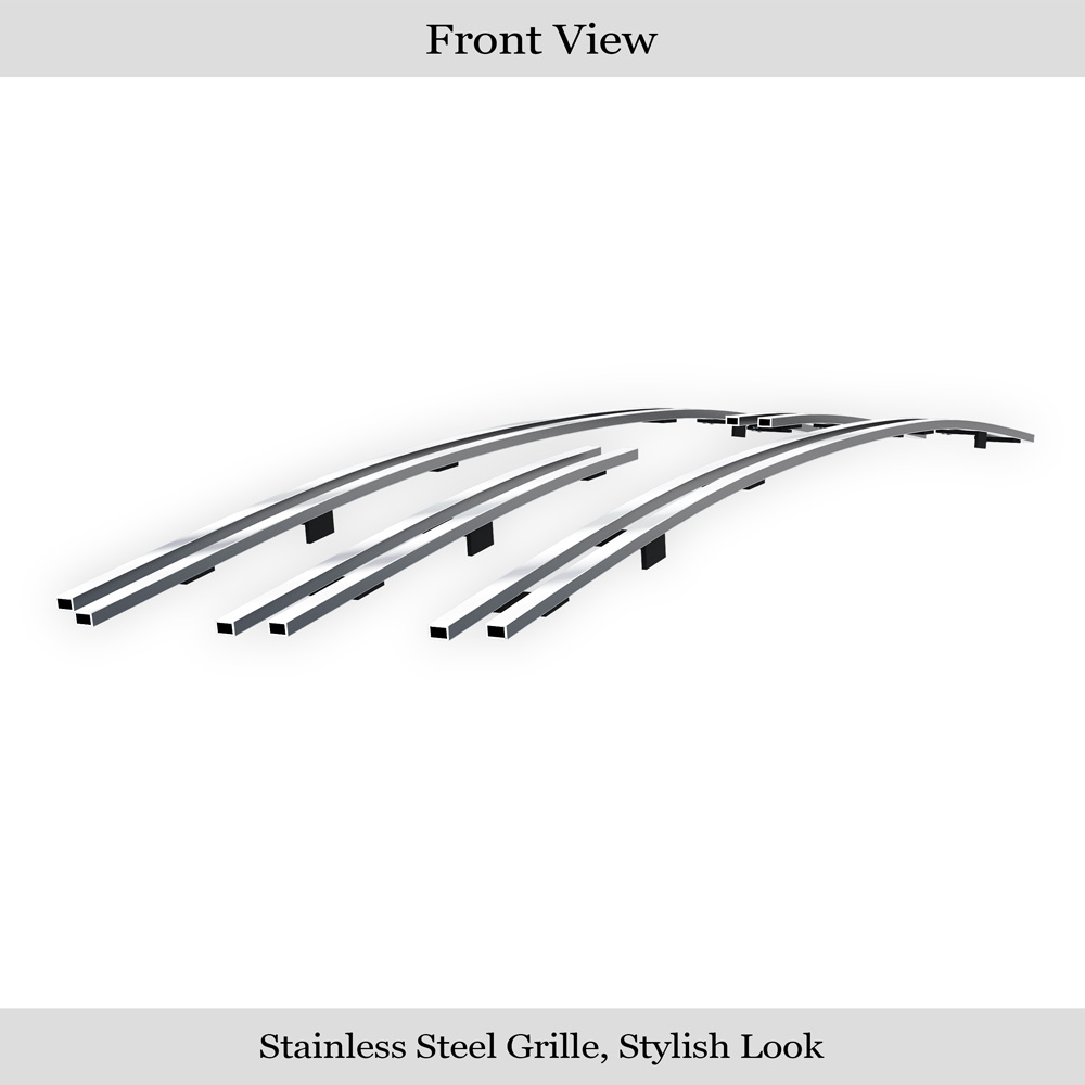 2004-2007 Toyota Highlander not for Hybrid Main Upper Stainless Steel Billet Grille