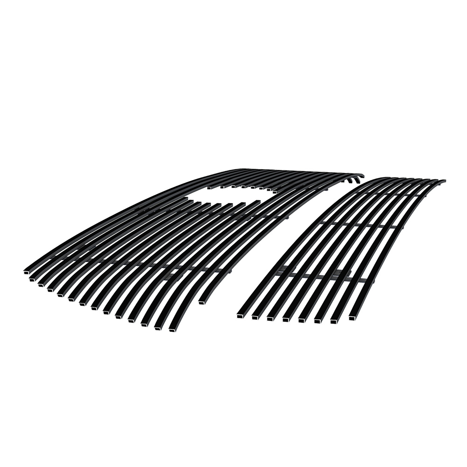 2008-2012 Toyota Sequoia Main Upper + Lower Bumper Black Stainless Steel Billet Grille