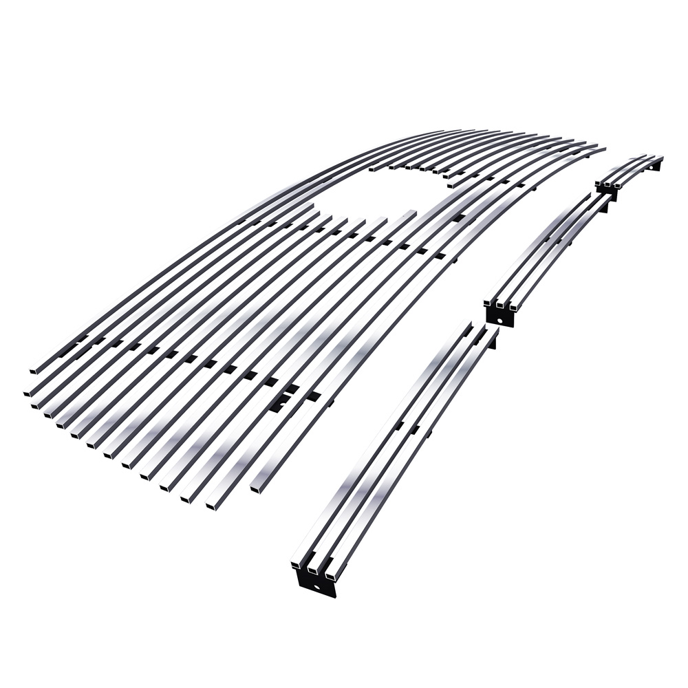 2007-2009 Toyota Tundra With Logo Show Main Upper + Lower Bumper Stainless Steel Billet Grille