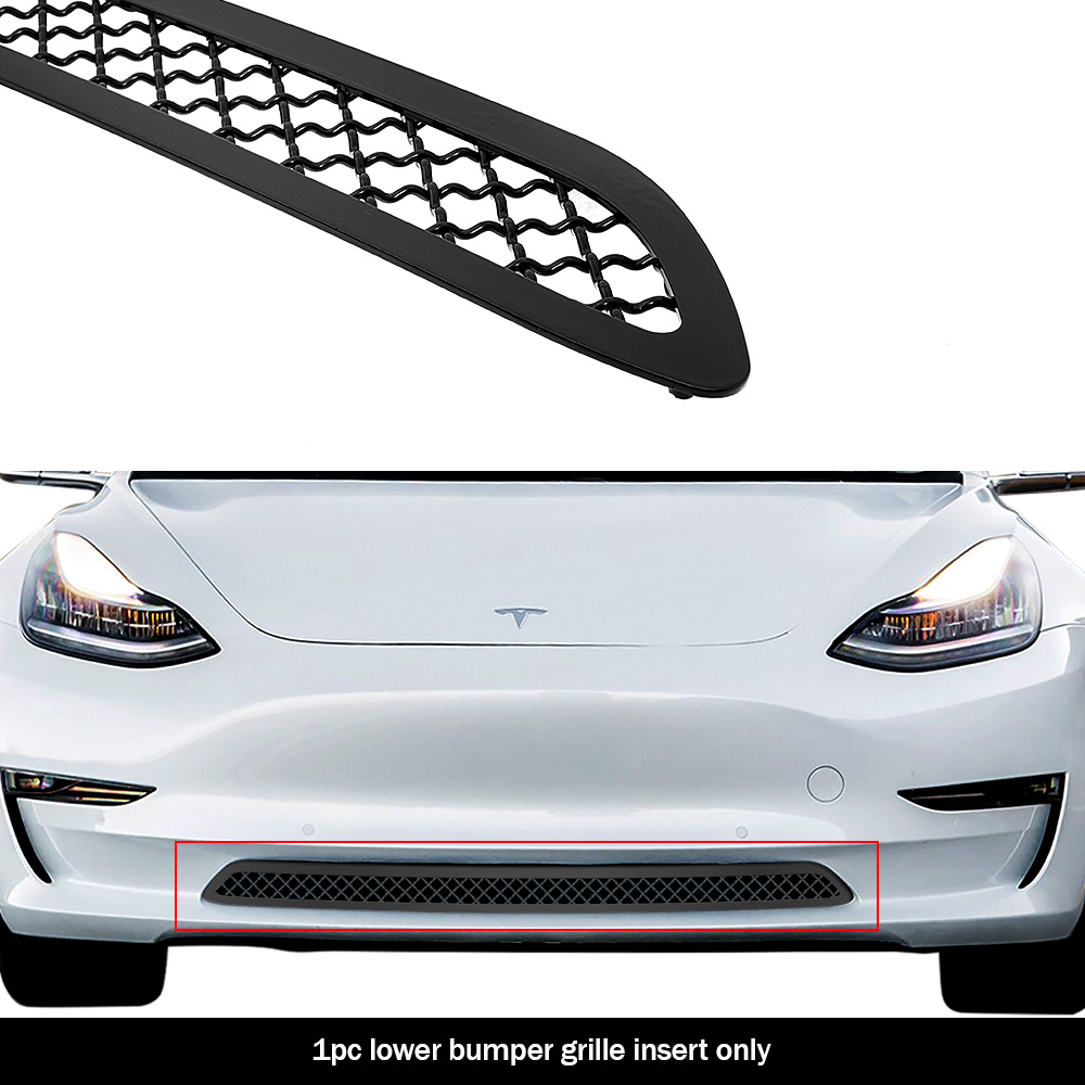 2017-2023 Tesla Model 3 Lower Bumper Black Wire Mesh Grille