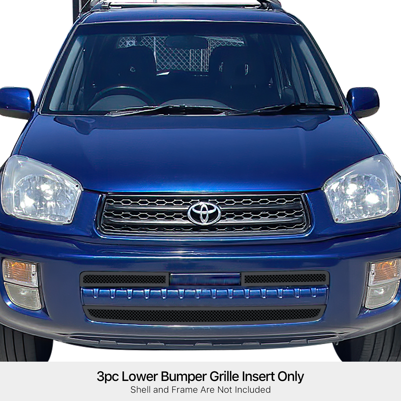 2001-2003 Toyota RAV4 Not For S Model Lower Bumper Black Wire Mesh Grille