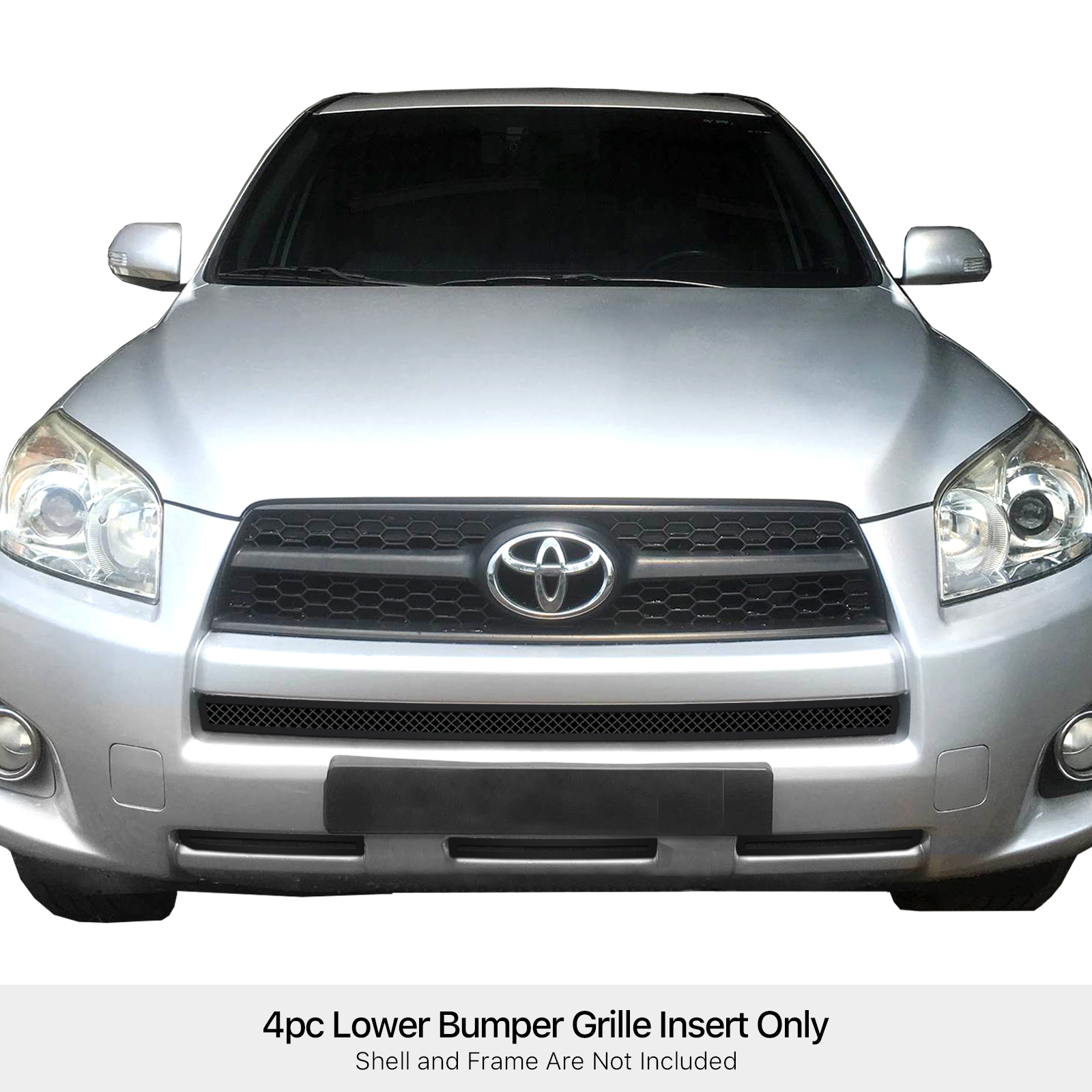 2009-2012 Toyota RAV4 Not for Limited Lower Bumper Black Wire Mesh Grille