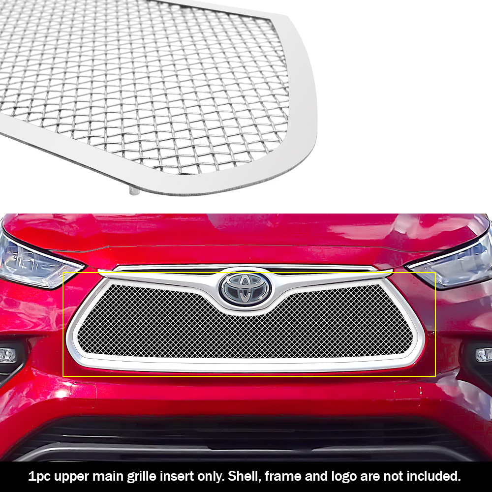 2020-2024 Toyota Highlander Without Camera Main Upper Wire Mesh Grille