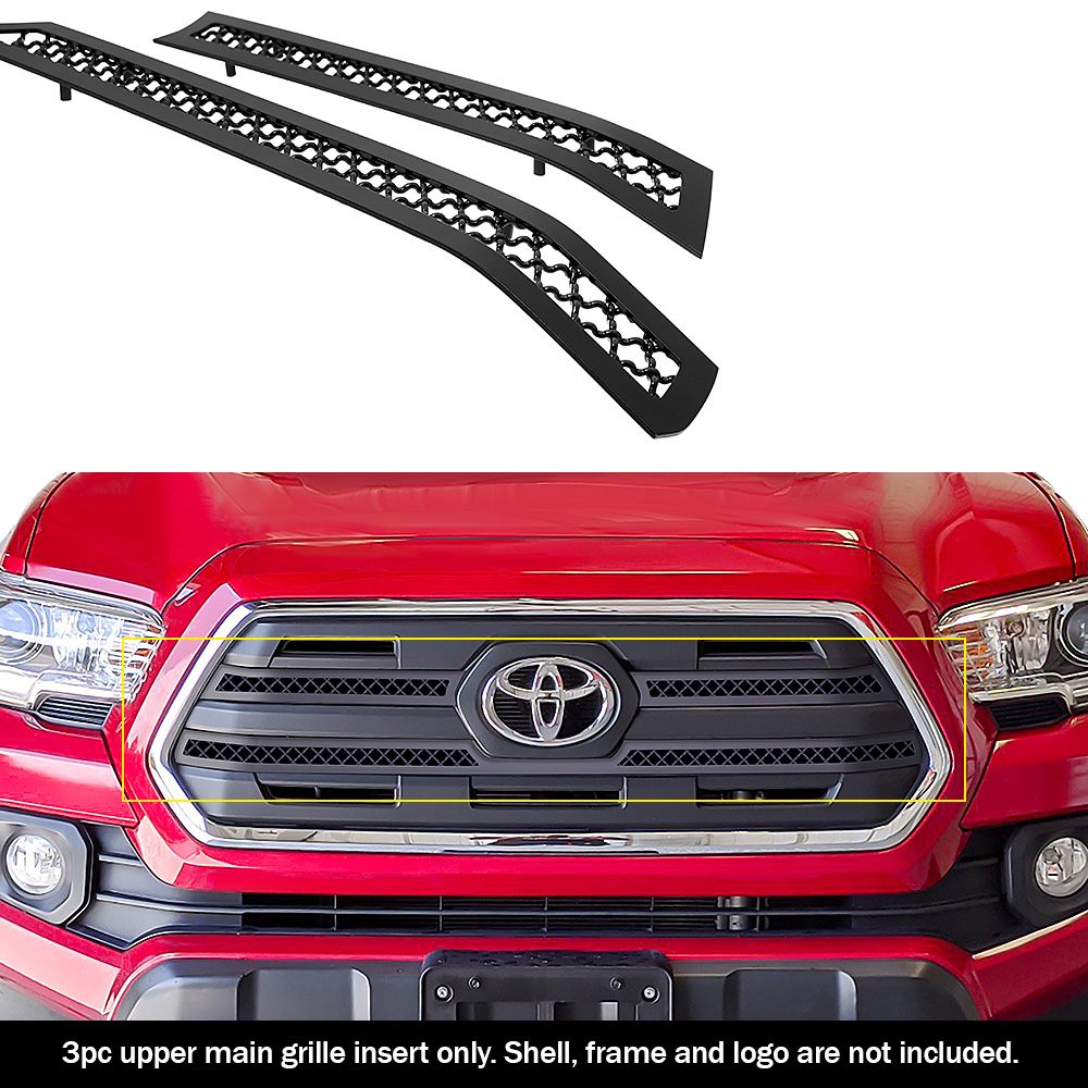 2016-2019 Toyota Tacoma SR/ 2016-2019 Toyota Tacoma SR5 MAIN UPPER Black Wire Mesh Grille