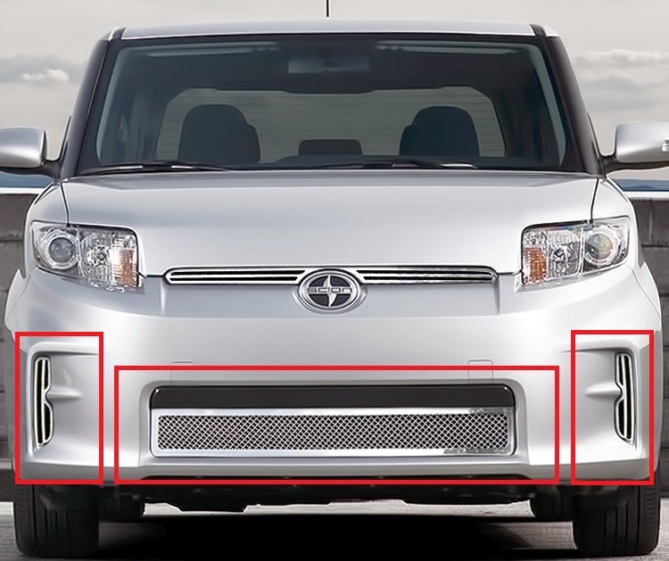 2011-2013 Scion XB Not For With Foglight Trim and RS 8.0 Lower Bumper Wire Mesh Grille