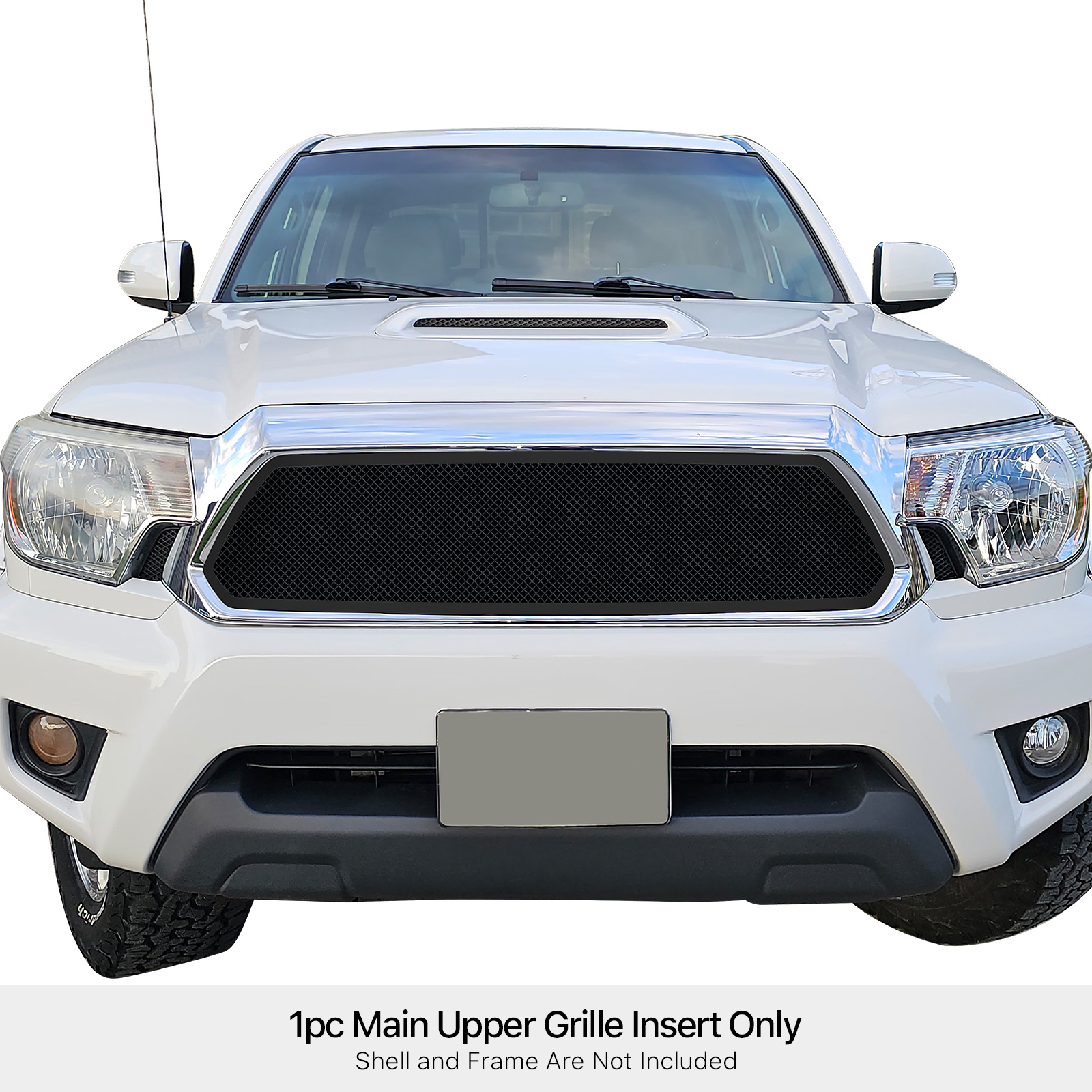 2012-2015 Toyota   Tacoma Main Upper Black Wire Mesh Grille