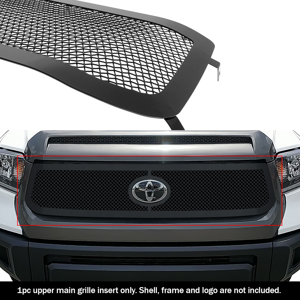 2018-2019 Toyota Tundra with front sensor TSS Main Upper Black Wire Mesh Grille