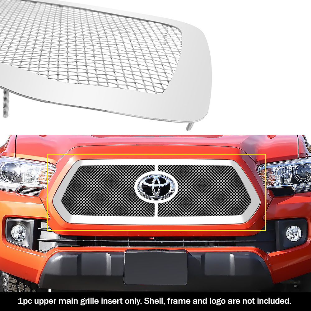 2018-2019 Toyota Tacoma with front sensor TSS Main Upper Wire Mesh Grille