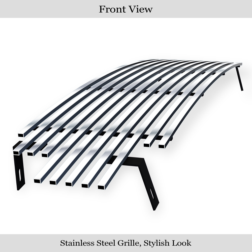 2001-2004 Toyota Tacoma 1 PC Cover 3 Holes Main Upper Stainless Steel Billet Grille