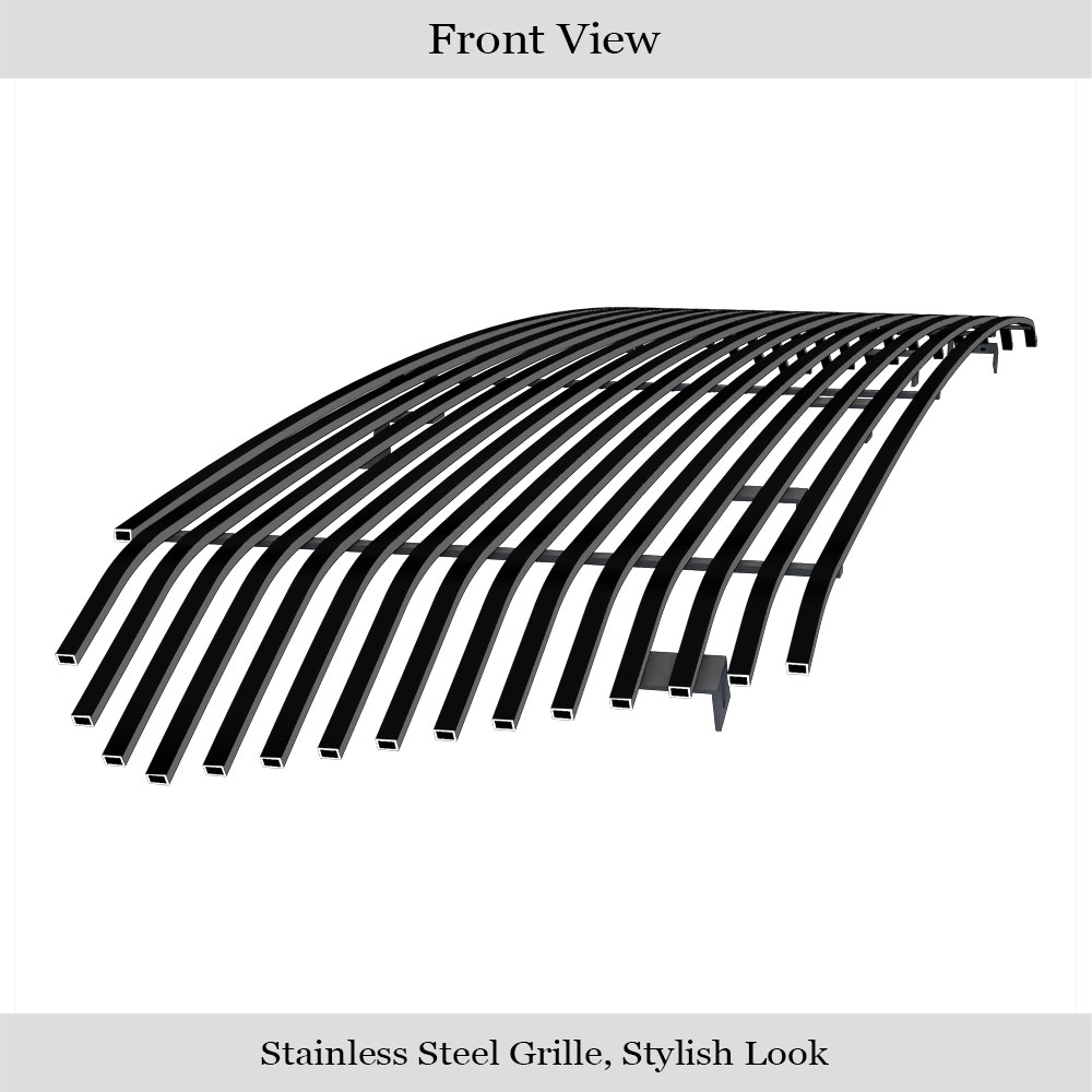 2014-2017 Toyota Tundra Not fit with front sensor behind logo Main Upper Black Stainless Steel Billet Grille