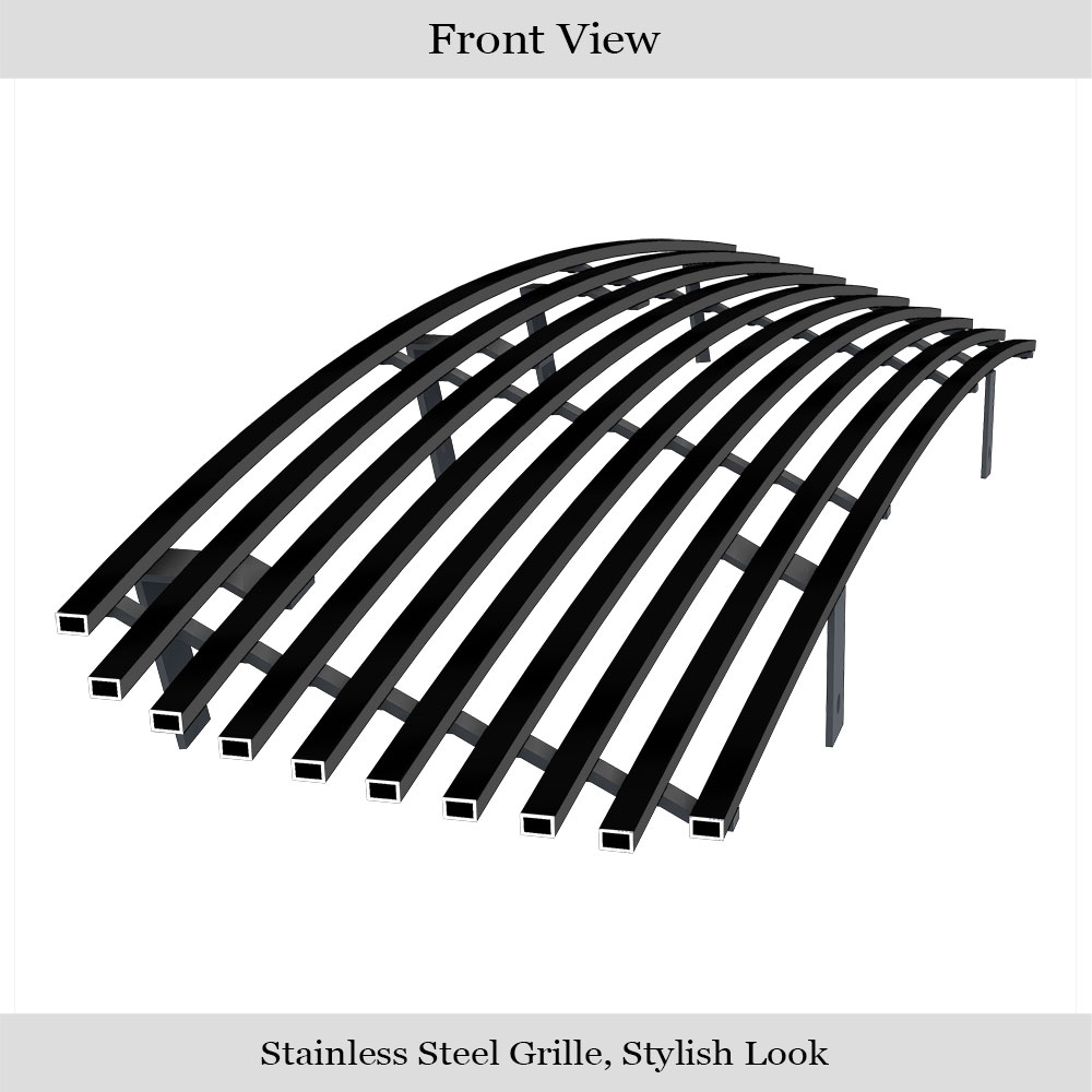2006-2008 Toyota RAV4 Main Upper Black Stainless Steel Billet Grille