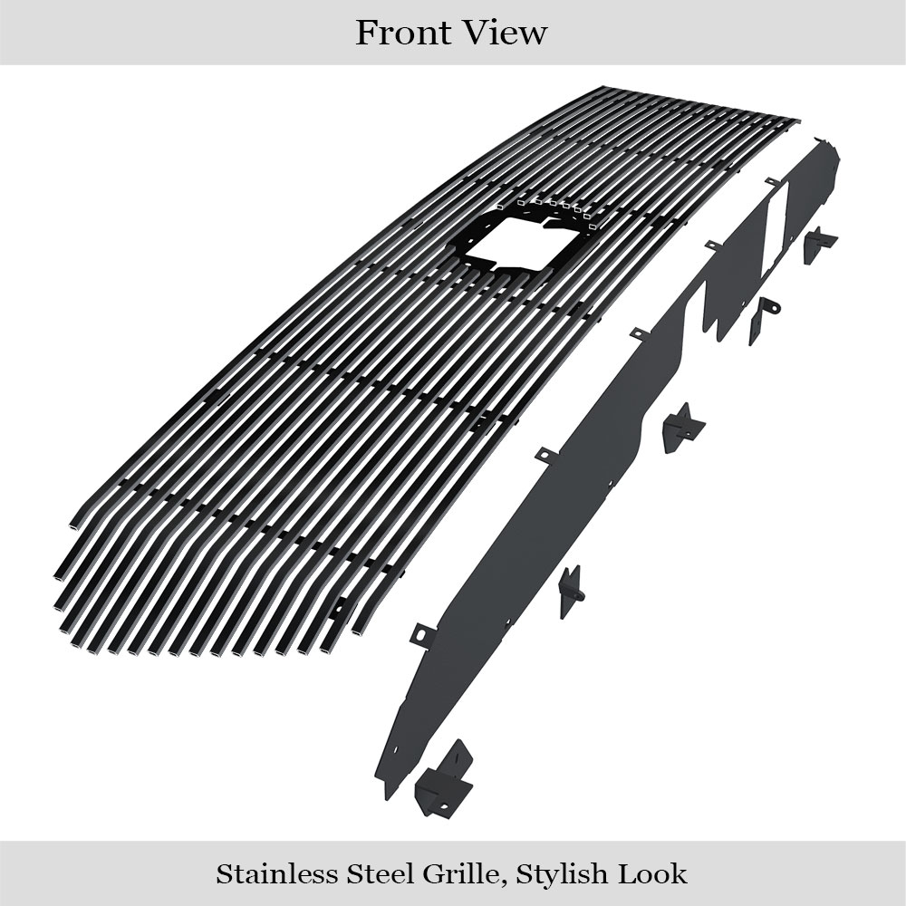 2018-2019 Toyota Tundra with front sensor TSS Main Upper Black Stainless Steel Billet Grille