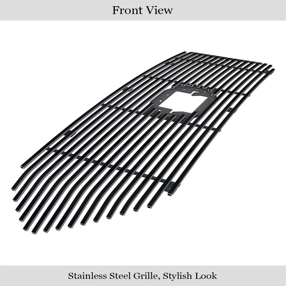 2018-2019 Toyota Tacoma with front sensor TSS Main Upper Black Stainless Steel Billet Grille