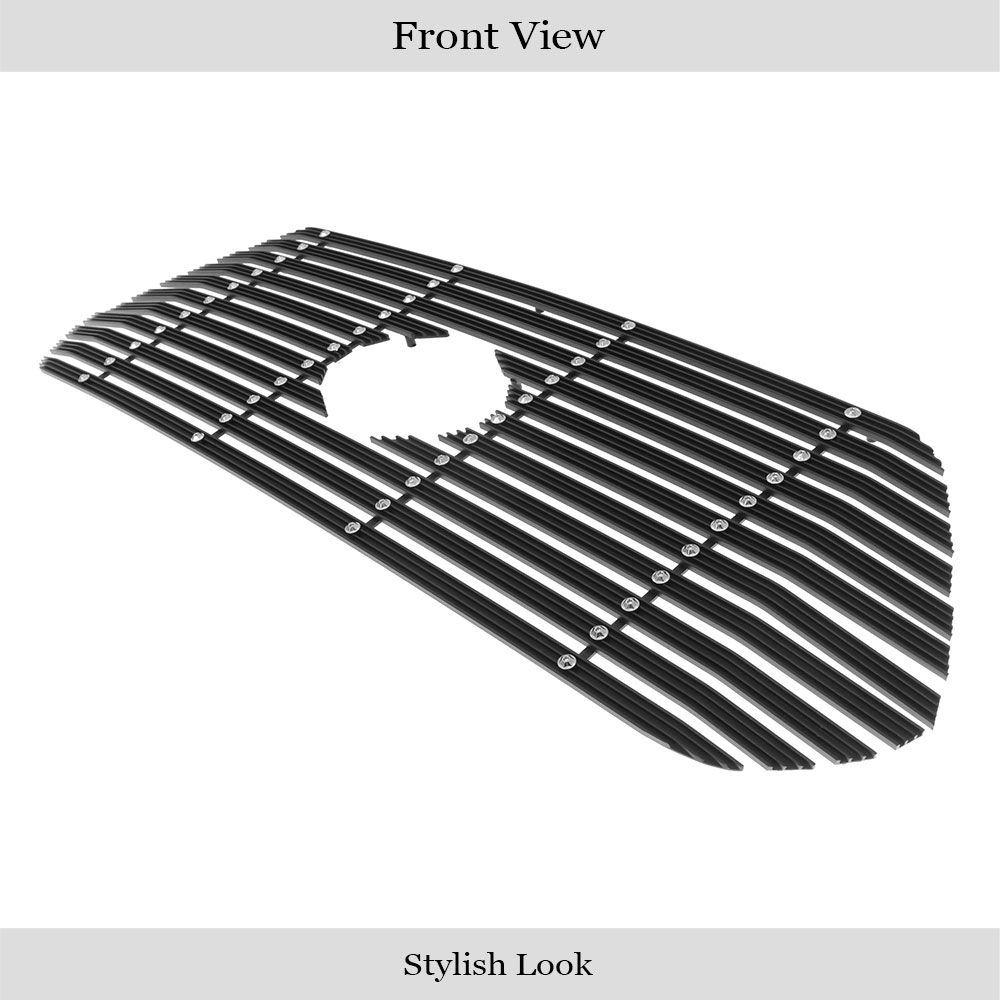 2018-2019 Toyota Tacoma with front sensor TSS Main Upper Black Rugged Billet Grille