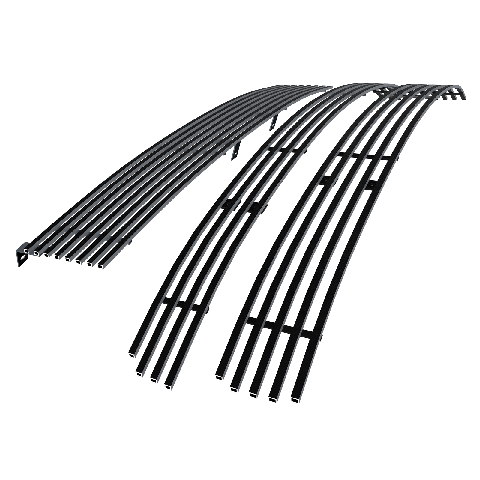 2003-2007 Scion XB Main Upper + Lower Bumper Black Stainless Steel Billet Grille