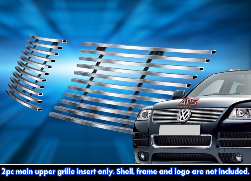 2003-2007 Volkswagen Touareg Not For Diesel Model MAIN UPPER Stainless Steel Billet Grille