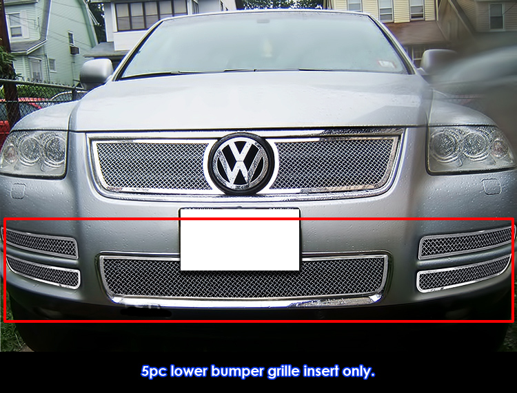 2003-2007 Volkswagen Touareg With Chrome Trim V8 Lower Bumper Wire Mesh Grille